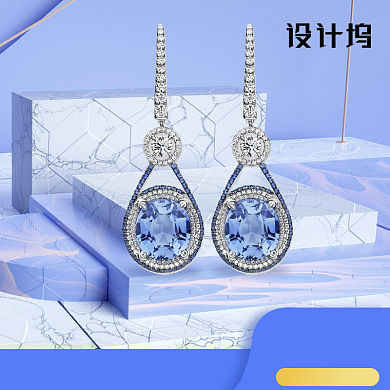 酷夏清仓珠宝首饰手表促销主图背景