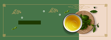 春茶上新清新banner模板背景