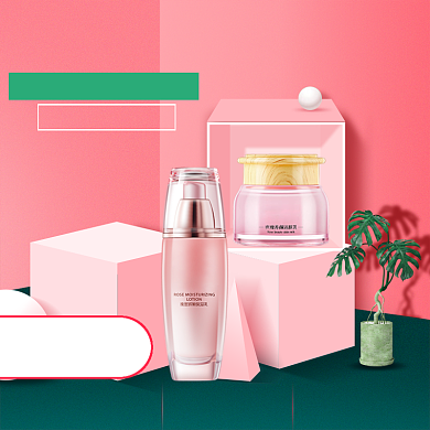 美妆春季上新直通车背景