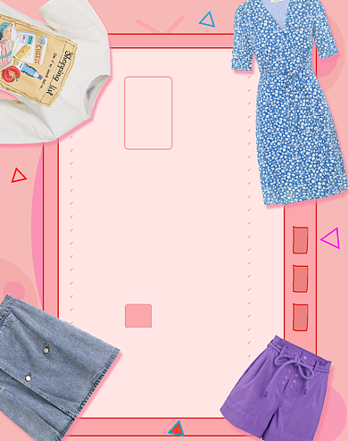 女装服装直播间海报背景