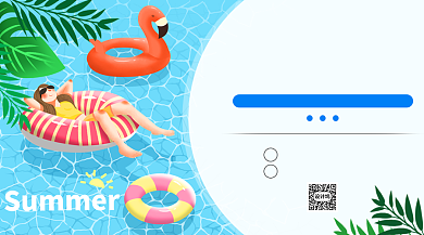 夏至节气横版手机海报背景