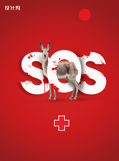 野生动物救助宣传海报背景