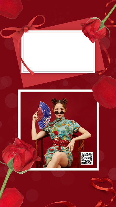 日签时尚大气六月你好宣传手机海报背景