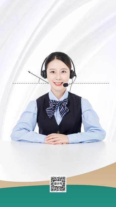 白色客服物业房地产服务背景