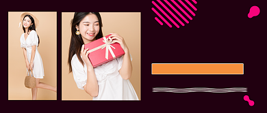 春季尚新服装促销新媒体配图背景