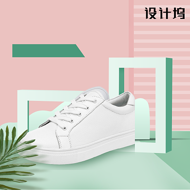 简约风秋冬新风尚女鞋男鞋主图背景