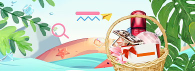 春季出游海报banner模板背景