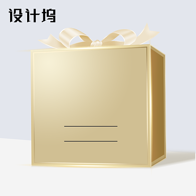 金色化妆美容丝带福袋礼包主图背景