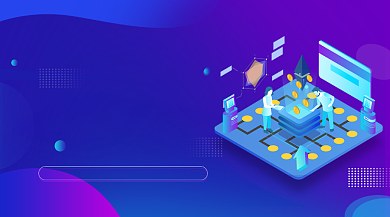 区块链技术峰会蓝色科技手机横图背景