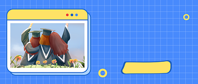 蓝色简约毕业季公众号首图背景