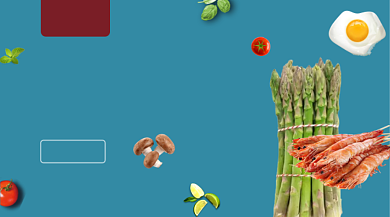 生鲜蔬菜促销清新简约手机横图背景