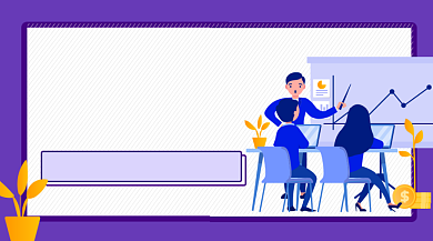 PPT技能培训紫色插画手机横图背景