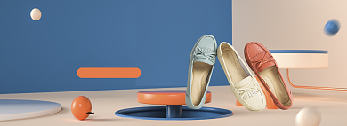 简约清新立夏女鞋促销banner背景