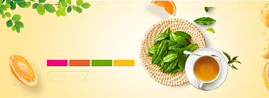 春茶上新海报banner背景