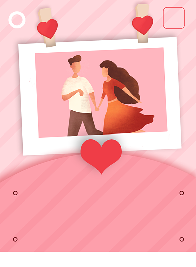 创意手绘恋爱520宣传营销印刷海报背景