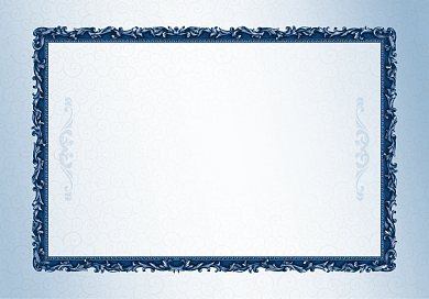 欧式蓝色简约边框授权证书背景