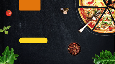 餐厅美食活动大气简约手机横图背景