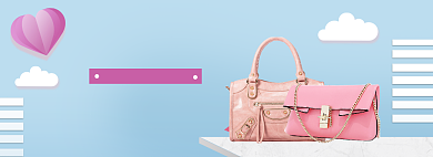 蓝色调520包包促销banner背景