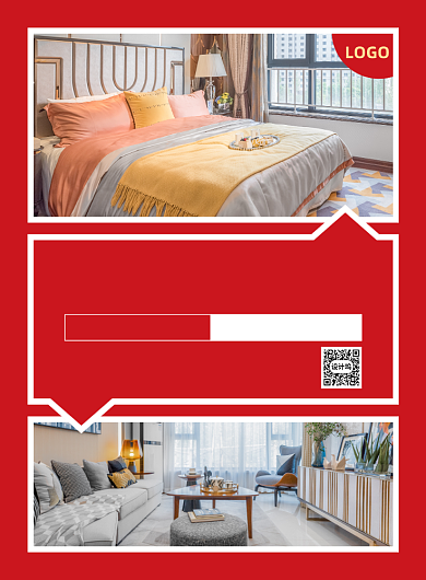 家装建材北欧喜庆装修设计海报背景