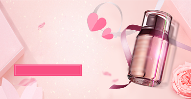 七夕节粉色风格唯美化妆品护肤品淘宝背景