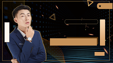 金融理财投资黑色大气简约手机横图背景