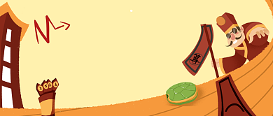 地摊经济搞笑另类卡通公众号首图背景