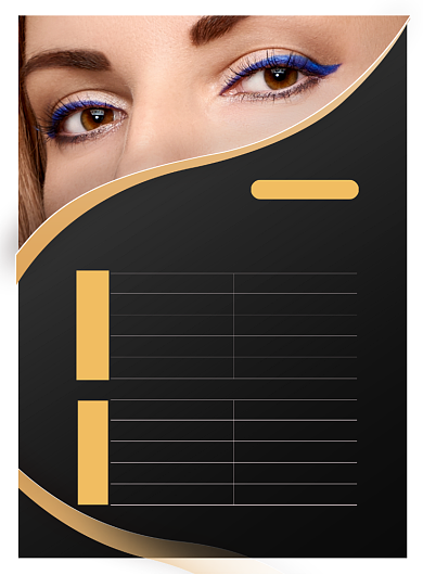 大气黑金美容价目表印刷海报背景