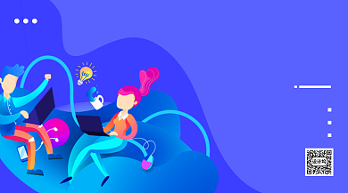 全国科技工作者日蓝色扁平横版手机海报背景