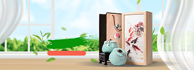 茶叶春季banner模板背景