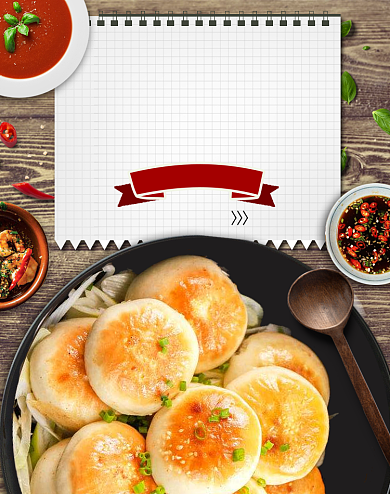 简约时尚家的味道美食促销海报背景