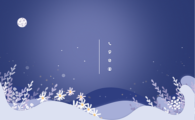 蓝色创意卡通名片背景