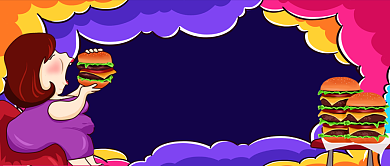 517吃货节美食手绘卡通公众号首图背景