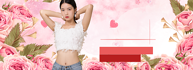 春季女装海报banner模板背景