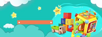 儿童节海报banner模板背景