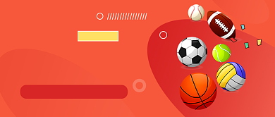 国际奥林匹克日红色卡通新媒体配图背景