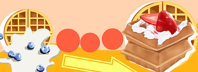 华夫饼电商淘宝banner图背景