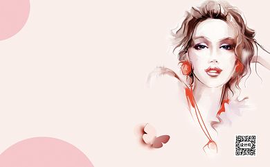 时尚卡通美容名片背景