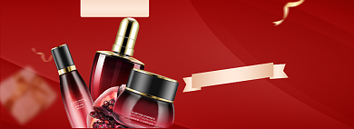 美妆特卖会海报banner模板背景