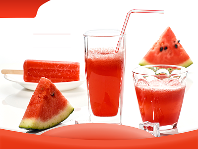 美团外卖盛夏美食新鲜西瓜汁主图背景