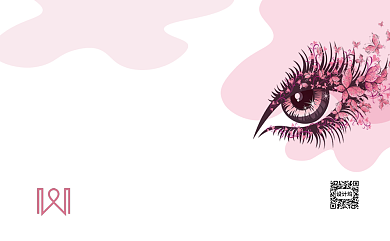 粉色美容名片模板背景