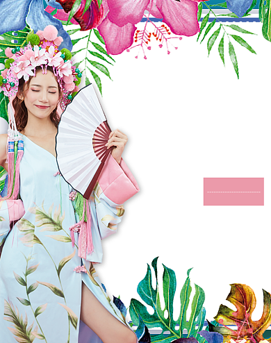 国潮风女装连衣裙促销海报背景