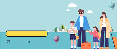 蓝色清新五一出游公众号首图背景