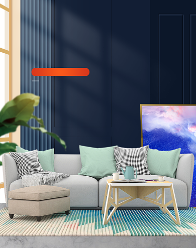 简约大气家装生活节家具沙发海报背景