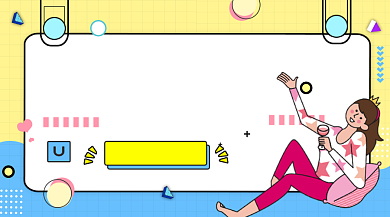 618购物节孟菲斯几何手机横图背景