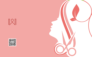 粉色美容院名片模板背景