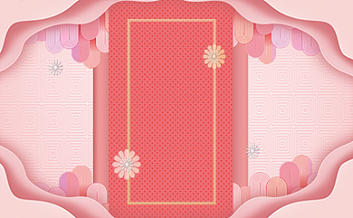 粉色创意名片模板背景