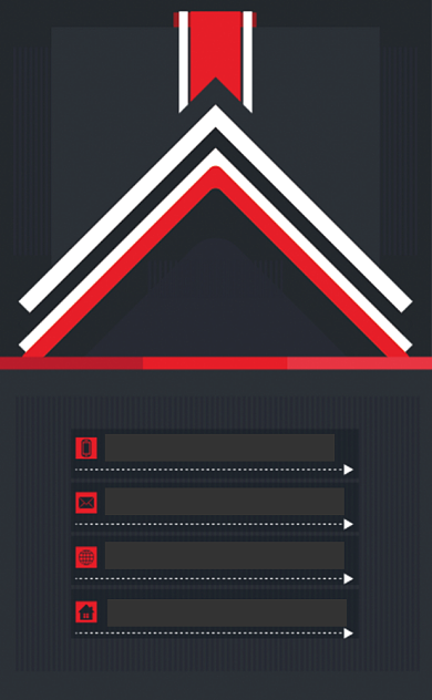 几何简约房地产公司竖版名片模板背景