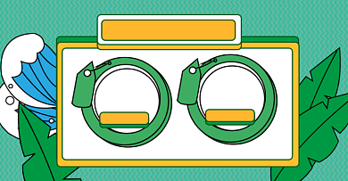 狂暑季店铺优惠券领券绿色背景