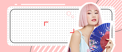 粉色少女风女团选秀公众号首图背景