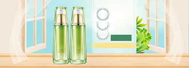 美妆春季上新banner背景